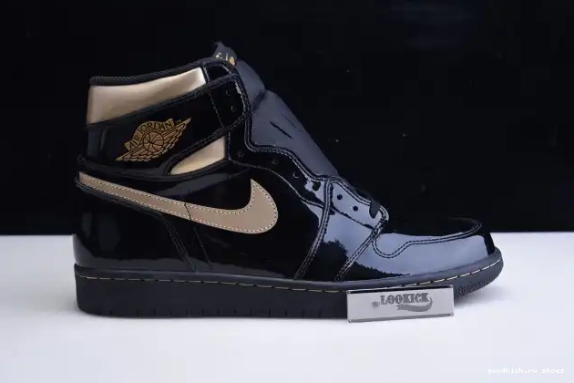 METALLIC RETRO HIGH BLACK 1 JORDAN (2020) GOLD AIR 555088-032 0427